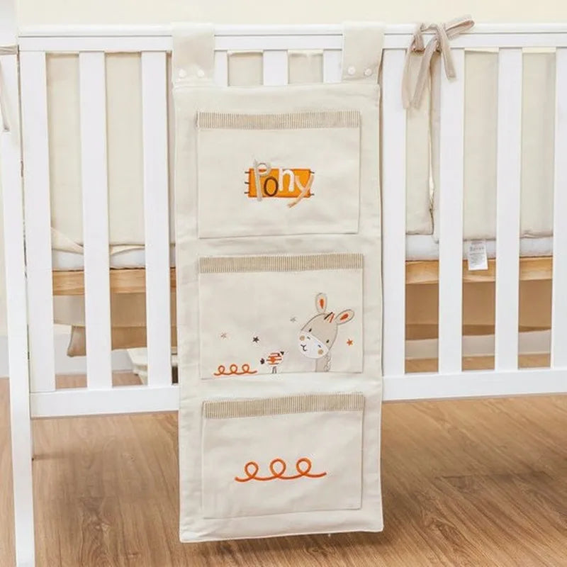 Baby Bed Hanging Storage Bag Cotton