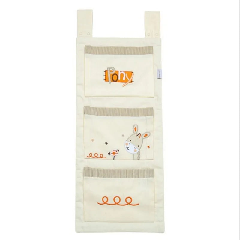 Baby Bed Hanging Storage Bag Cotton