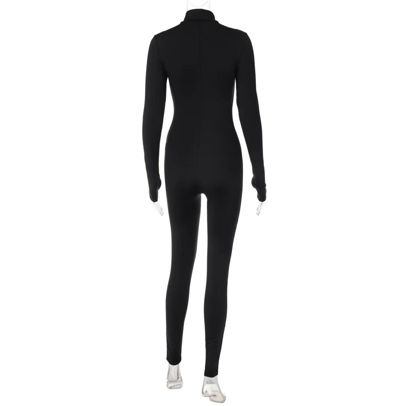 Women Solid Long Sleeve  Jumpsuit