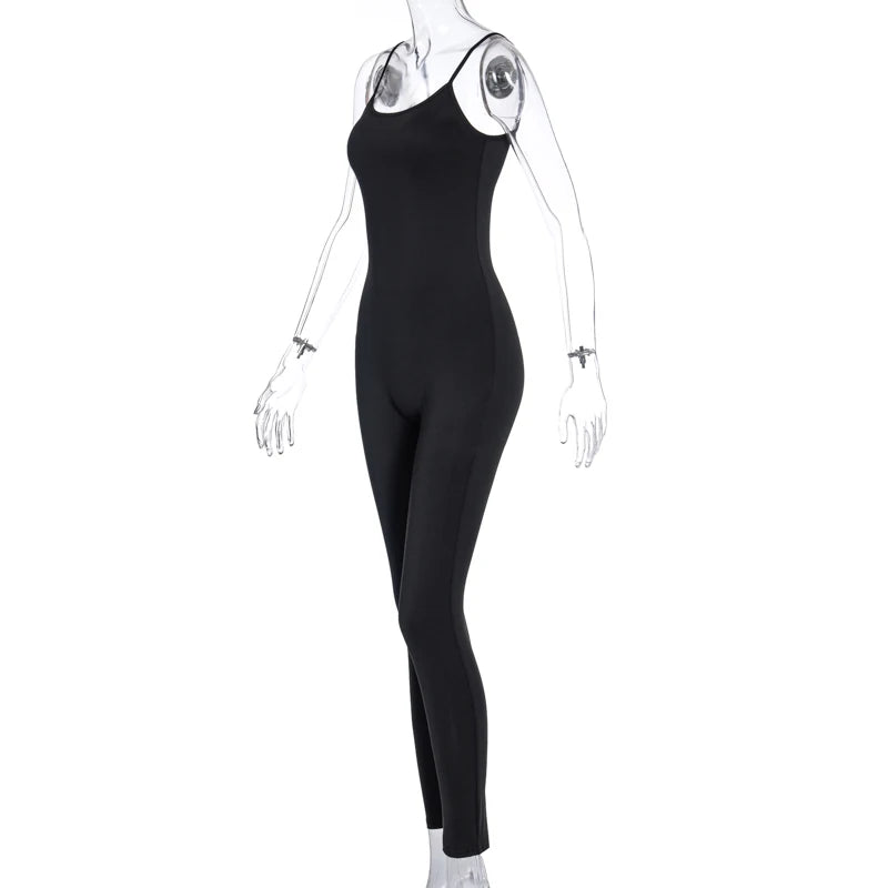 strap women long jumpsuit bodycon sexy streetwear fitness sportswear  summer clothes lounge wear club outfit