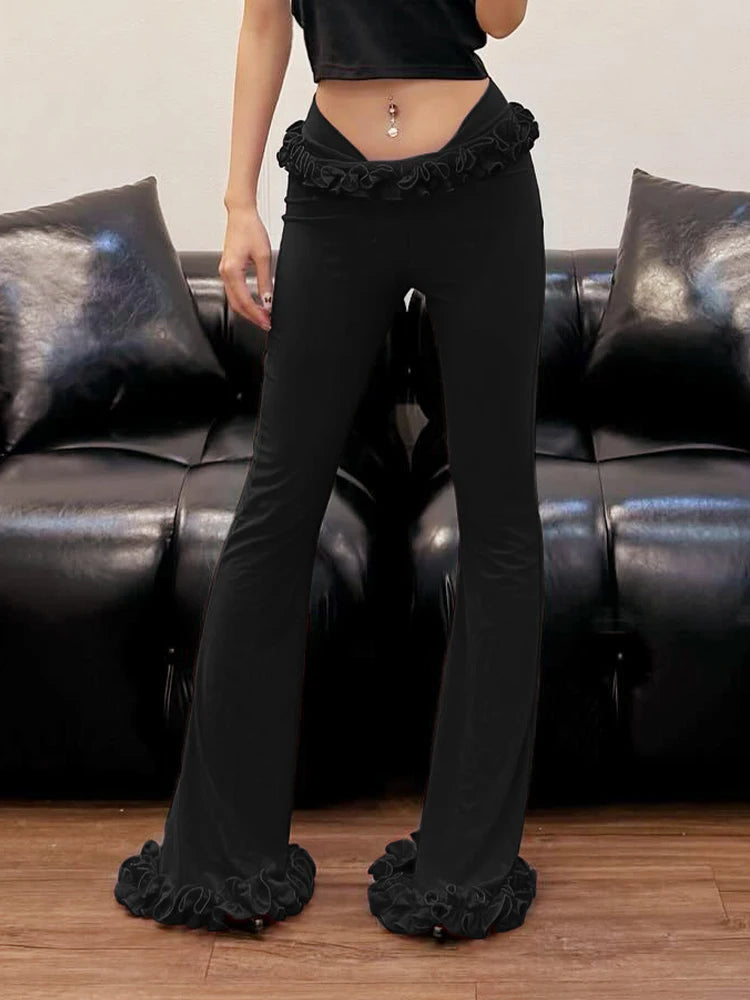 New Solid Low Rise Sexy Pants