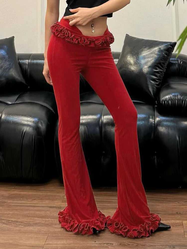 New Solid Low Rise Sexy Pants