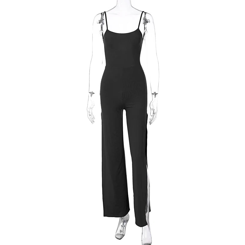 Women Sexy Y2K Lace Up Backless Strap Rompers  Jumpsuit