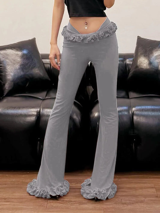 New Solid Low Rise Sexy Pants