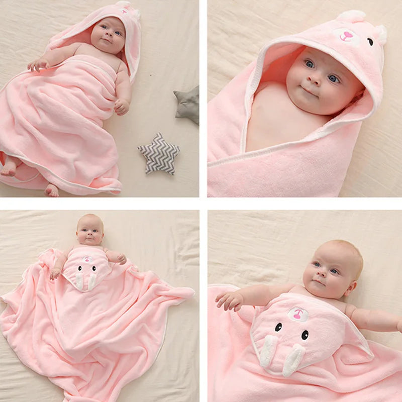 Hooded Swaddle Wrap/ Baby Bath Towels