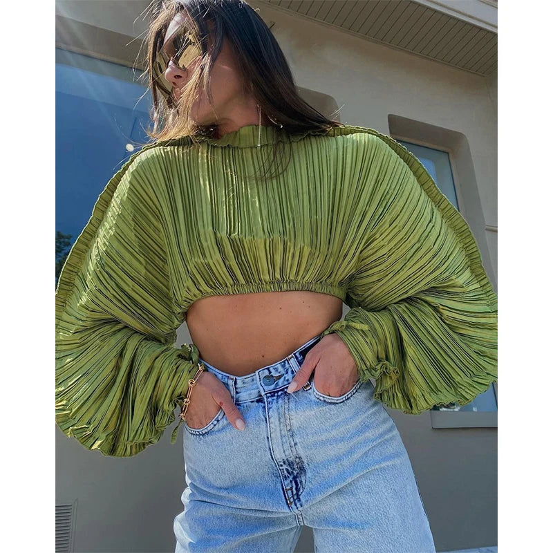 Striped Ruched Sexy Y2K Clothes Slash Neck Lace Up Long Sleeve Crop Top Sweatshirt