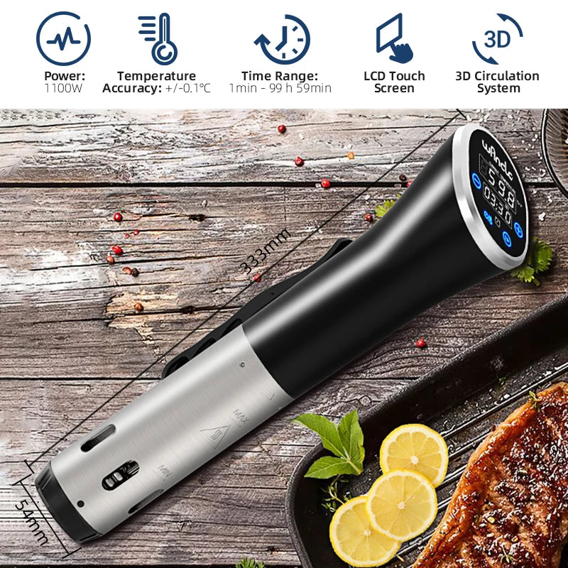 1100W Sous Vide Cooker/ LCD Touch Immersion Circulator/ Waterproof