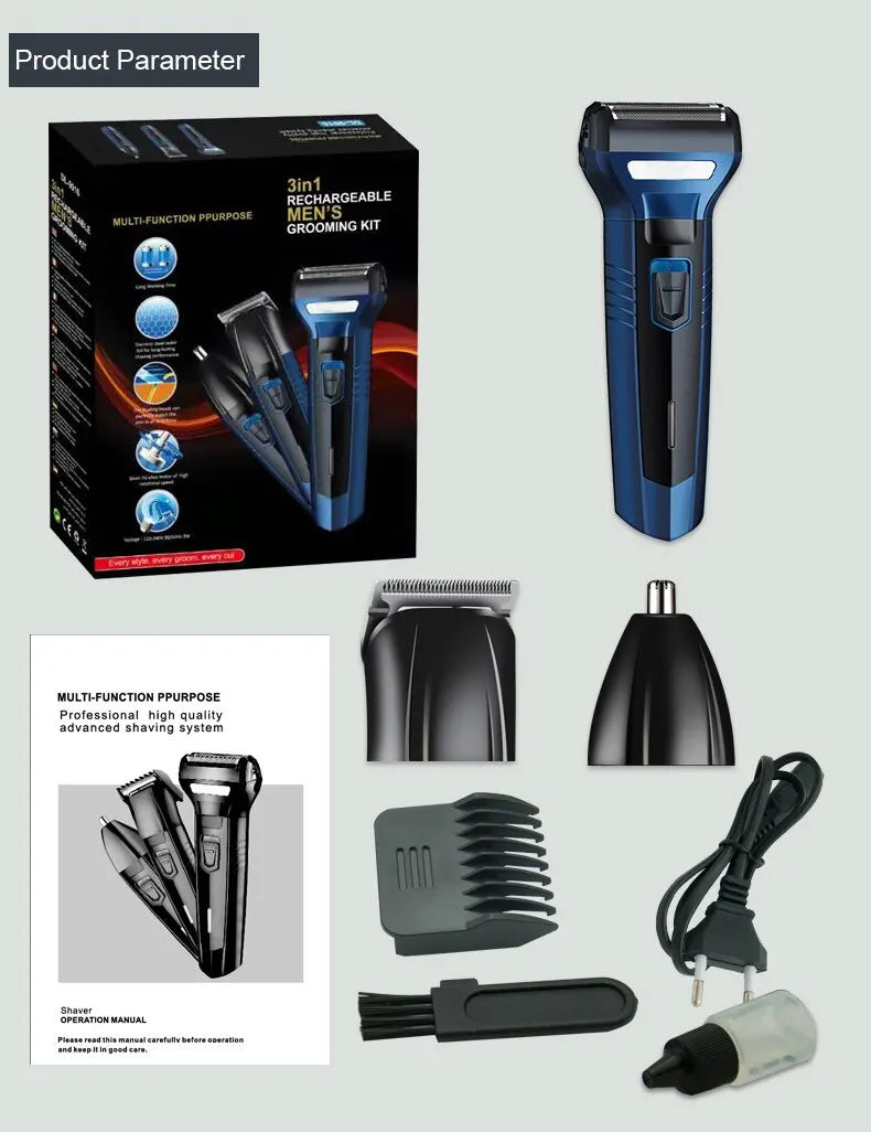 3 in 1 Shaver Nose Beard Shaver Trimmer