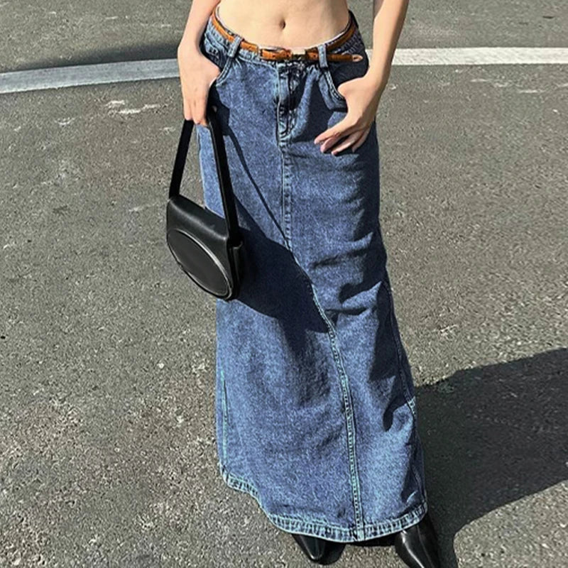 Denim Maxi Skirt